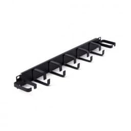 Кабельный организатор для серверного шкафа SHIP J606-5V2H, Тип 7 металлических колец, 1U, Чёрный