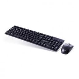 Комплект Клавиатура + Мышь Delux DLD-1505OGB, Беспроводная мышь 2.4G, 1000DPI, Нано-ресивер, Кол-во стандартных клавиш 104, Чёрный,