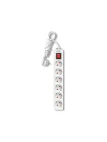 Удлинитель Camelion CMS-116-3M, 10A/250V, 6 розетки, 3 метра, 220-250В, 10А, картонная коробка, белый