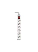 Удлинитель Camelion CMS-116-3M, 10A/250V, 6 розетки, 3 метра, 220-250В, 10А, картонная коробка, белый