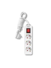 Удлинитель Camelion CMS-113-5M, 10A/250V, 3 розетки, 5 метра, 220-250В, 10А, картонная коробка, белый