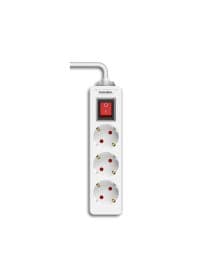 Удлинитель Camelion CMS-113-5M, 10A/250V, 3 розетки, 5 метра, 220-250В, 10А, картонная коробка, белый