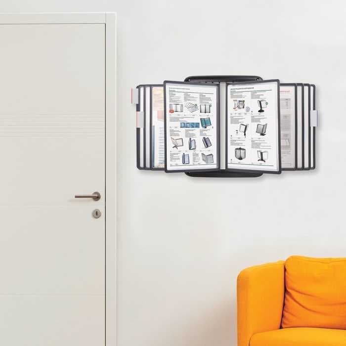 Демосистема настенная с 10 серыми панелями Berlingo, европодвес