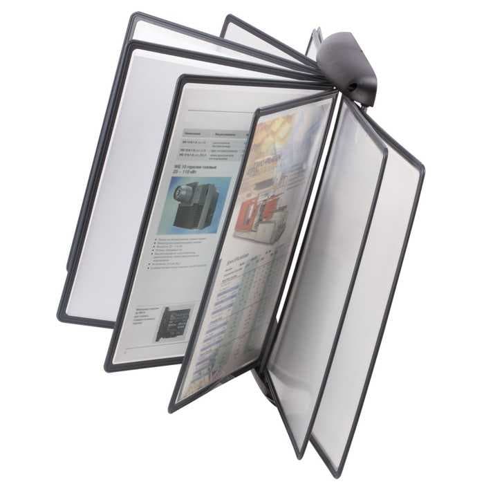 Демосистема настенная с 10 серыми панелями Berlingo, европодвес