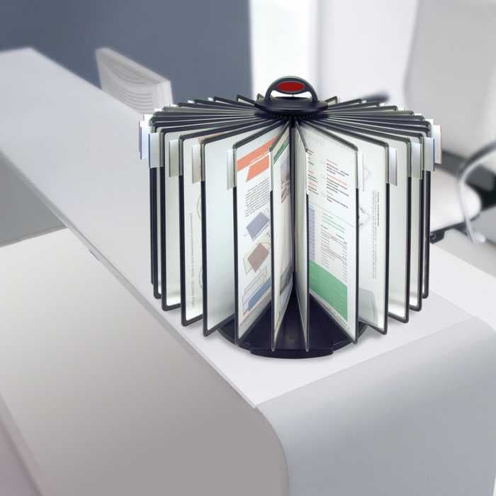 Демосистема настольная с 30 серыми панелями Berlingo, вращающаяся