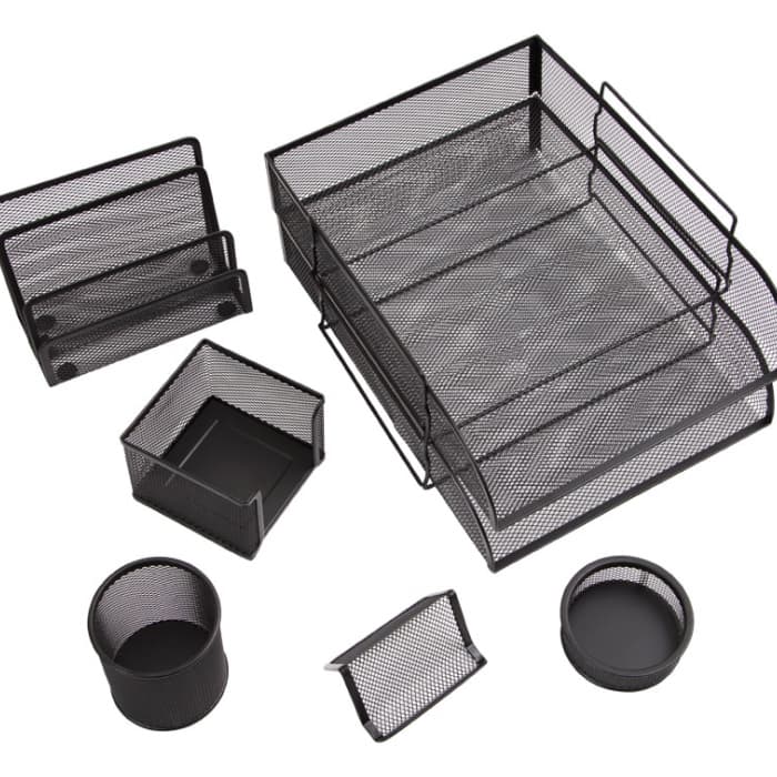 Настольный набор из металла Berlingo "Steel&amp;Style", 7 предметов, черный