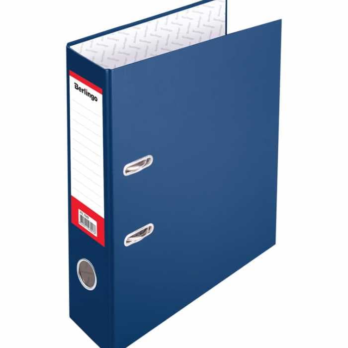 Папка-регистратор Berlingo "Standard", 70мм, бумвинил, с карманом на корешке, синяя
