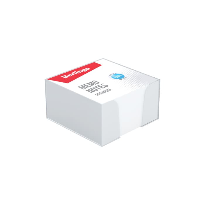 Блок для записи Berlingo "Premium", 9*9*4,5, белый, 100% белизна