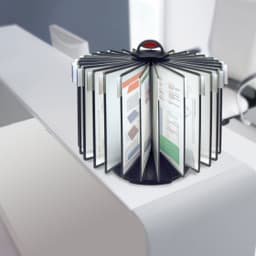 Демосистема настольная с 30 серыми панелями Berlingo, вращающаяся