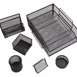 Настольный набор из металла Berlingo "Steel&amp;Style", 7 предметов, черный