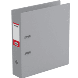 Папка-регистратор Berlingo, 70мм, ПВХ, с карманом на корешке, серая