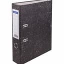 Папка-регистратор OfficeSpace 70мм, мрамор, черная,  бюджет