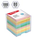 Блок для записи Berlingo "Standard", 9*9*9см, пластиковый бокс, цветной