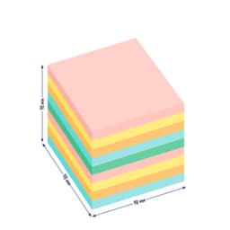 Блок для записи Berlingo "Standard", 9*9*9см, пластиковый бокс, цветной