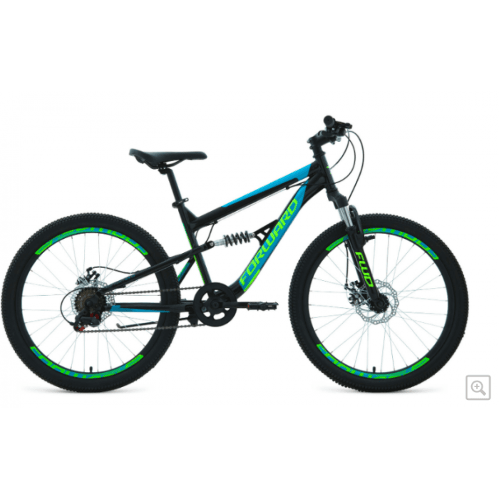 Велосипед FORWARD RAPTOR 24 2.0 D (Двухподвесы 24" стальные)