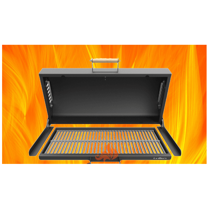 Крышка-гриль Grilver (с чугунной решёткой-гриль) для мангалов Редлайнер