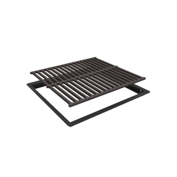 Решётка-гриль Grilver чугунная в рамке (комплект для гриль-вставок)