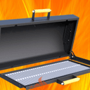 Крышка-гриль Grilver (с чугунной решёткой-гриль) для мангалов Редлайнер