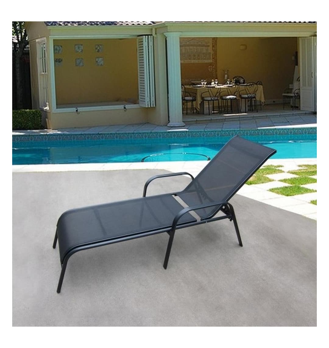 Шезлонг-лежак Бирма-1 MC-2051A Black