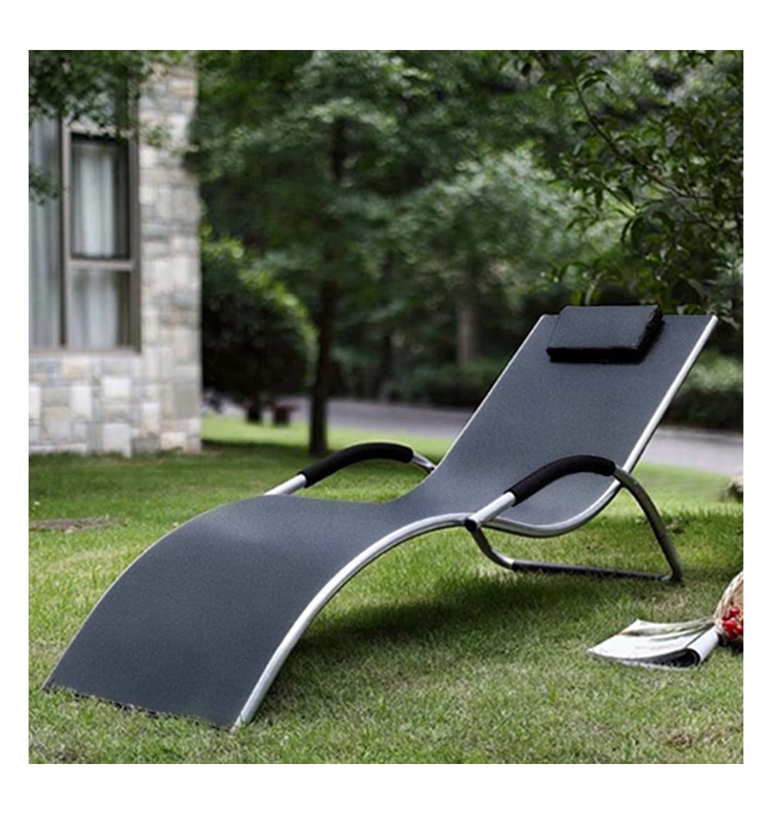 Шезлонг-лежак Грация-1 MC-3039GA Silver-Black