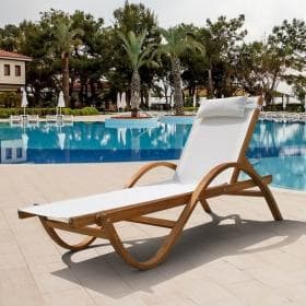 Шезлонг-лежак Мальта AFM-511C White