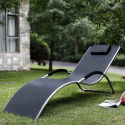 Шезлонг-лежак Грация-1 MC-3039GA Silver-Black