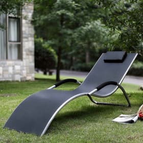 Шезлонг-лежак Грация-1 MC-3039GA Silver-Black