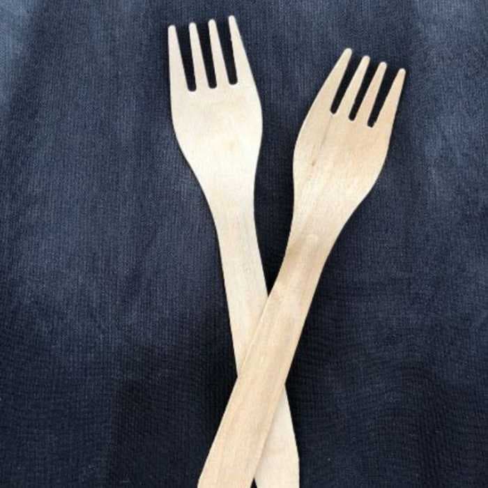 Вилка одноразовая, деревянная 160 мм