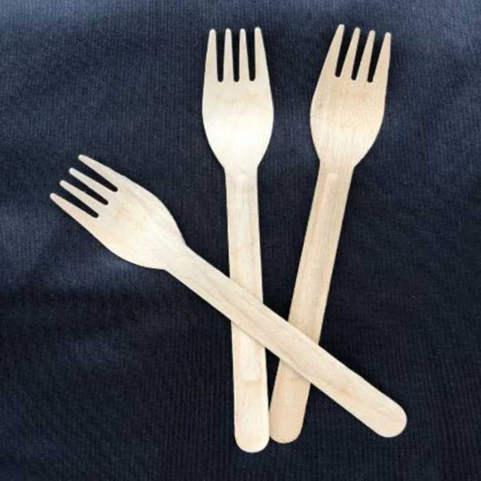 Вилка одноразовая, деревянная 160 мм