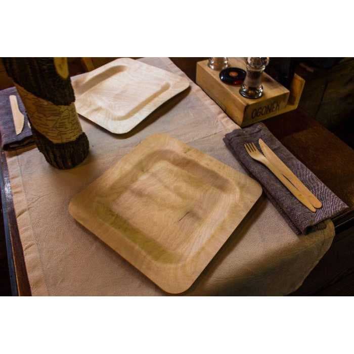 Нож одноразовый, деревянный 165 мм