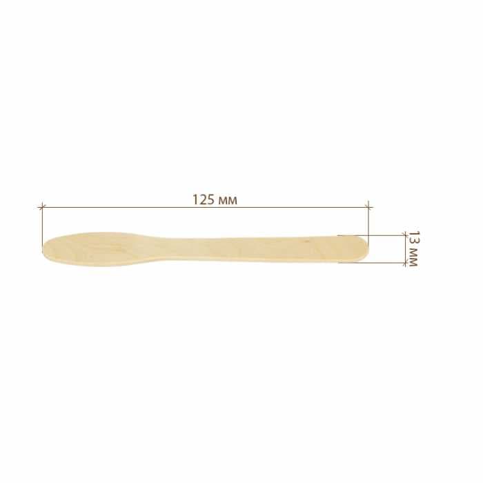Дегустационная палочка одноразовая, деревянная 125 мм