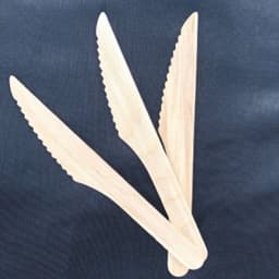 Нож одноразовый, деревянный 165 мм