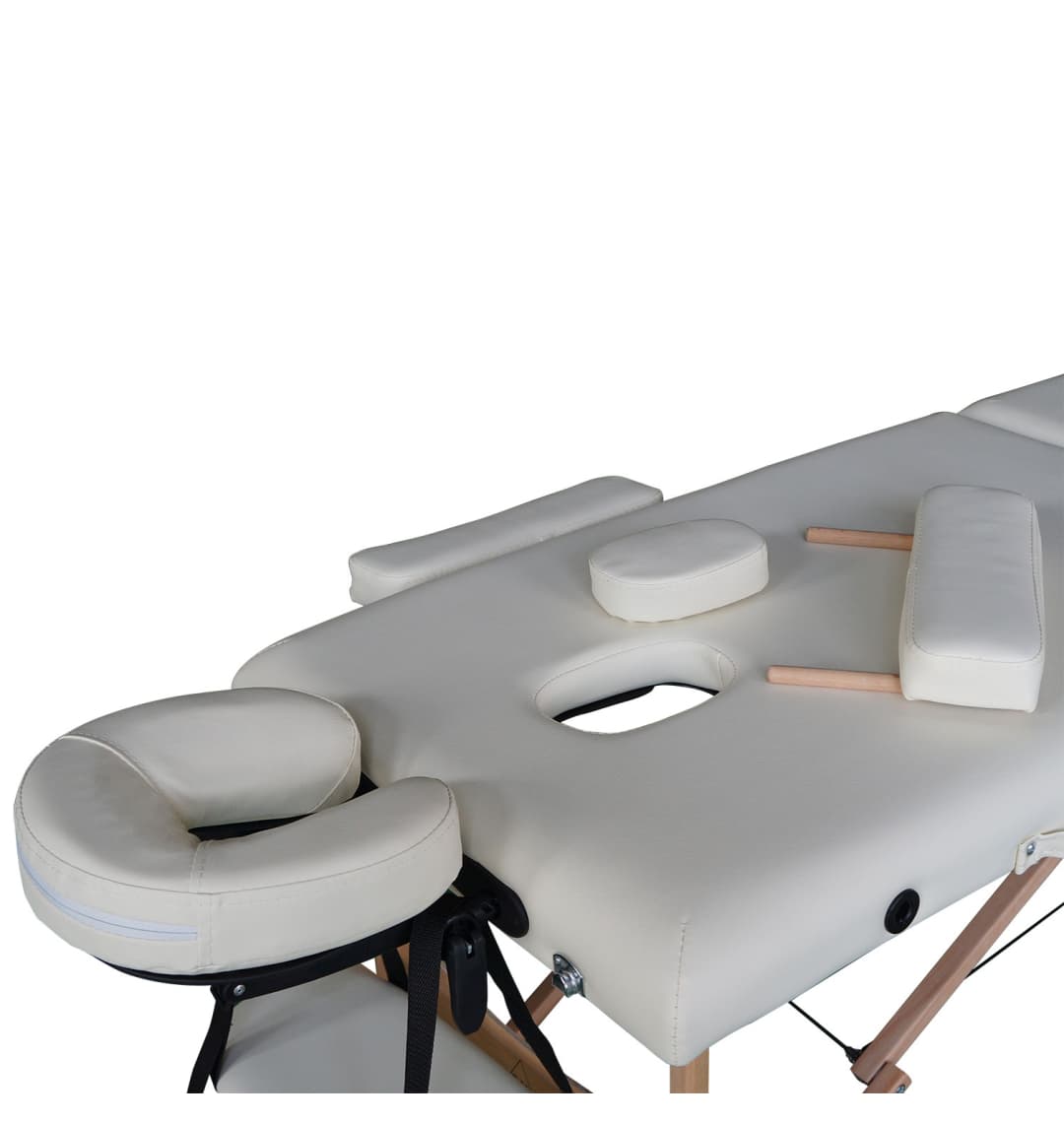 Массажный стол DFC NIRVANA, Optima, дерев. ножки, цвет кремовый (Cream)