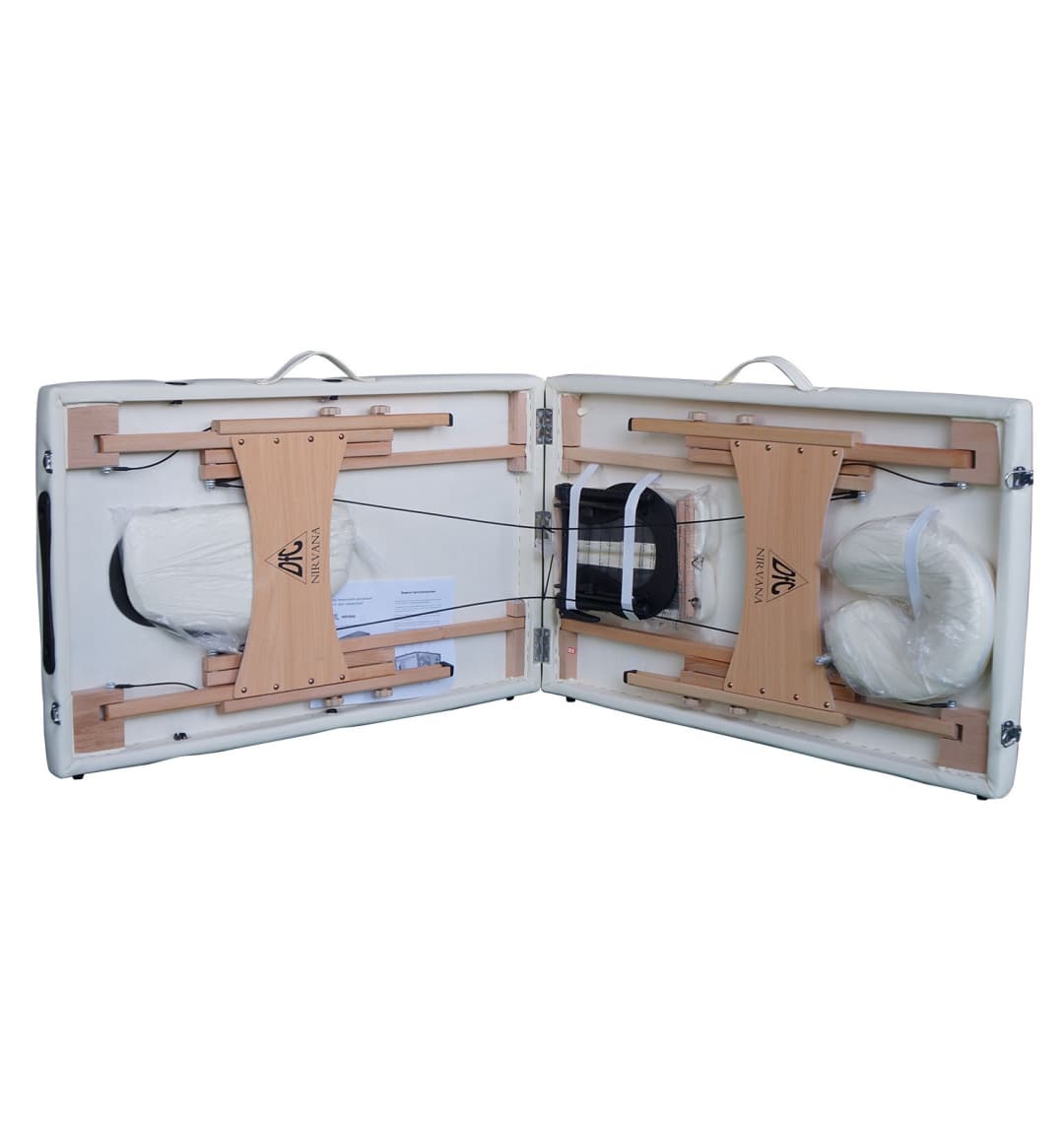 Массажный стол DFC NIRVANA, Optima, дерев. ножки, цвет кремовый (Cream)