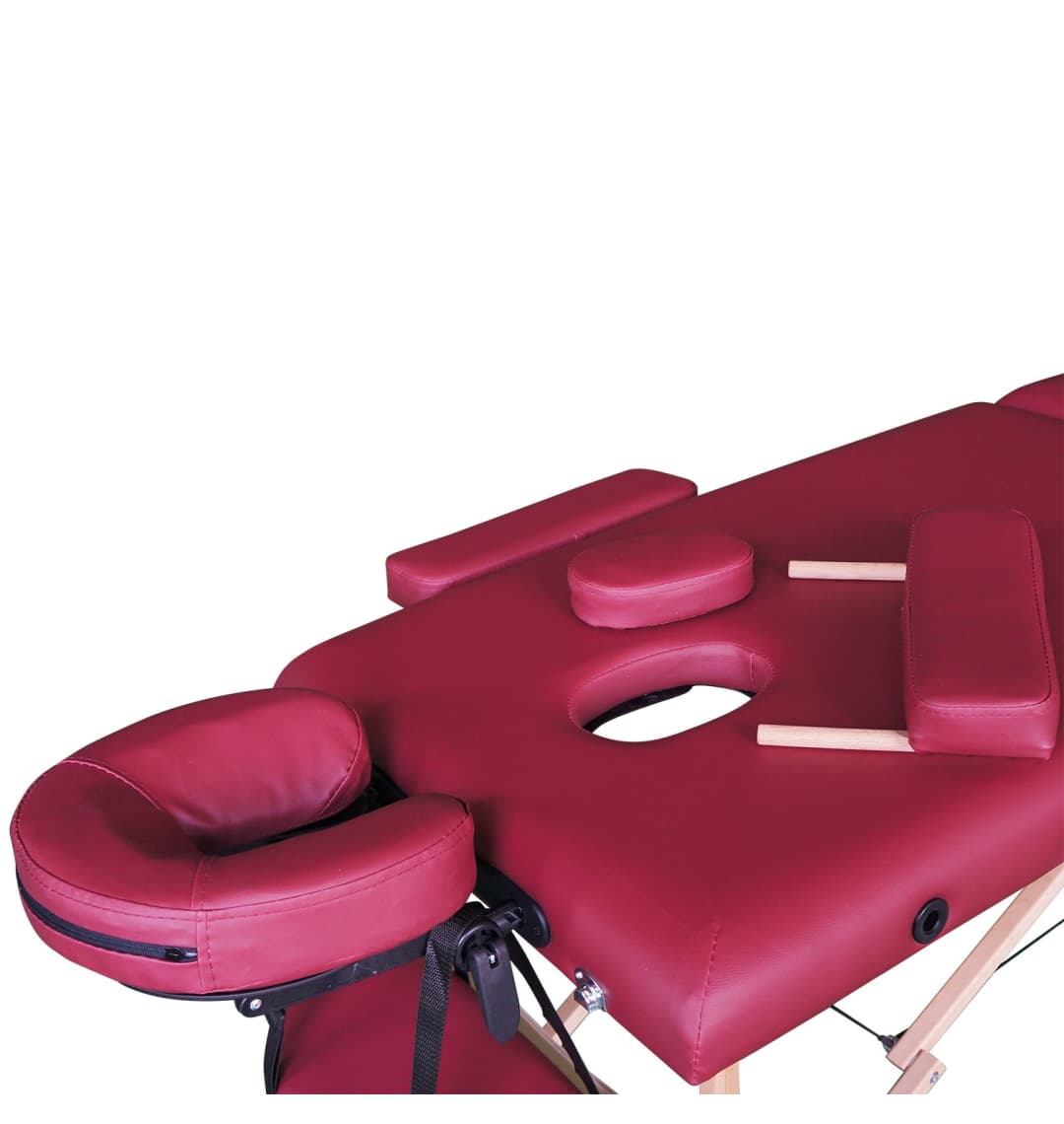 Массажный стол DFC NIRVANA, Optima, дерев. ножки, цвет винный (Wine)