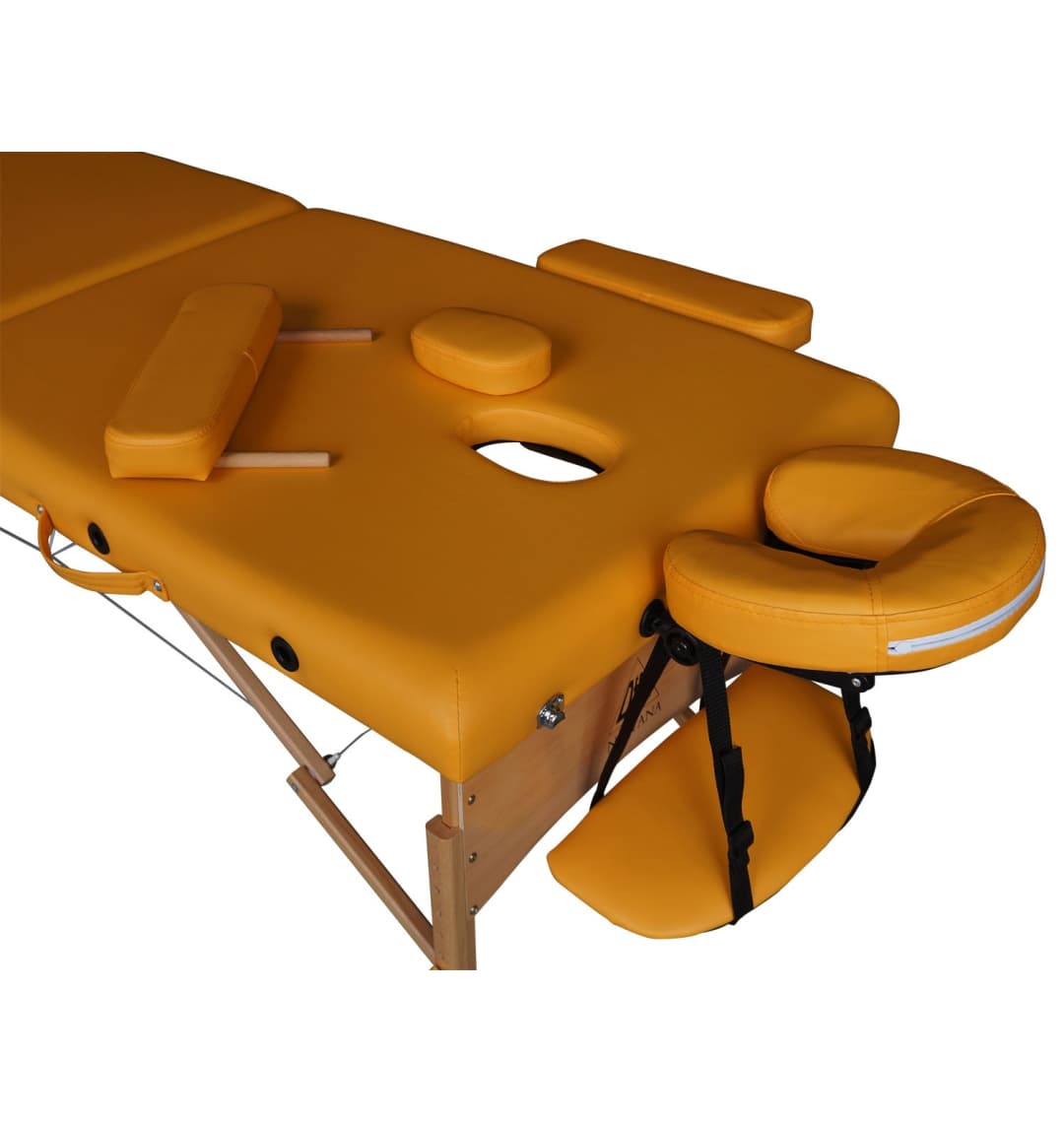 Массажный стол DFC NIRVANA, Relax, дерев. ножки, цвет горчичный (Mustard)