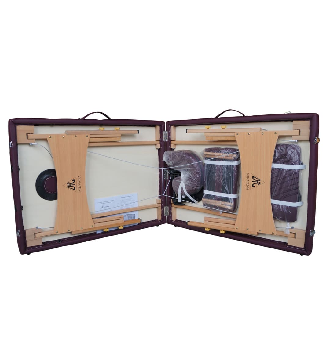 Массажный стол DFC NIRVANA, Relax, дерев. ножки, цвет сливы (Plum)