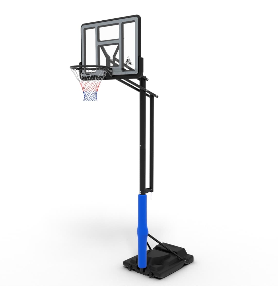 Баскетбольная мобильная стойка DFC STAND44PVC1 110x75cm ПВХ винт.регулировка