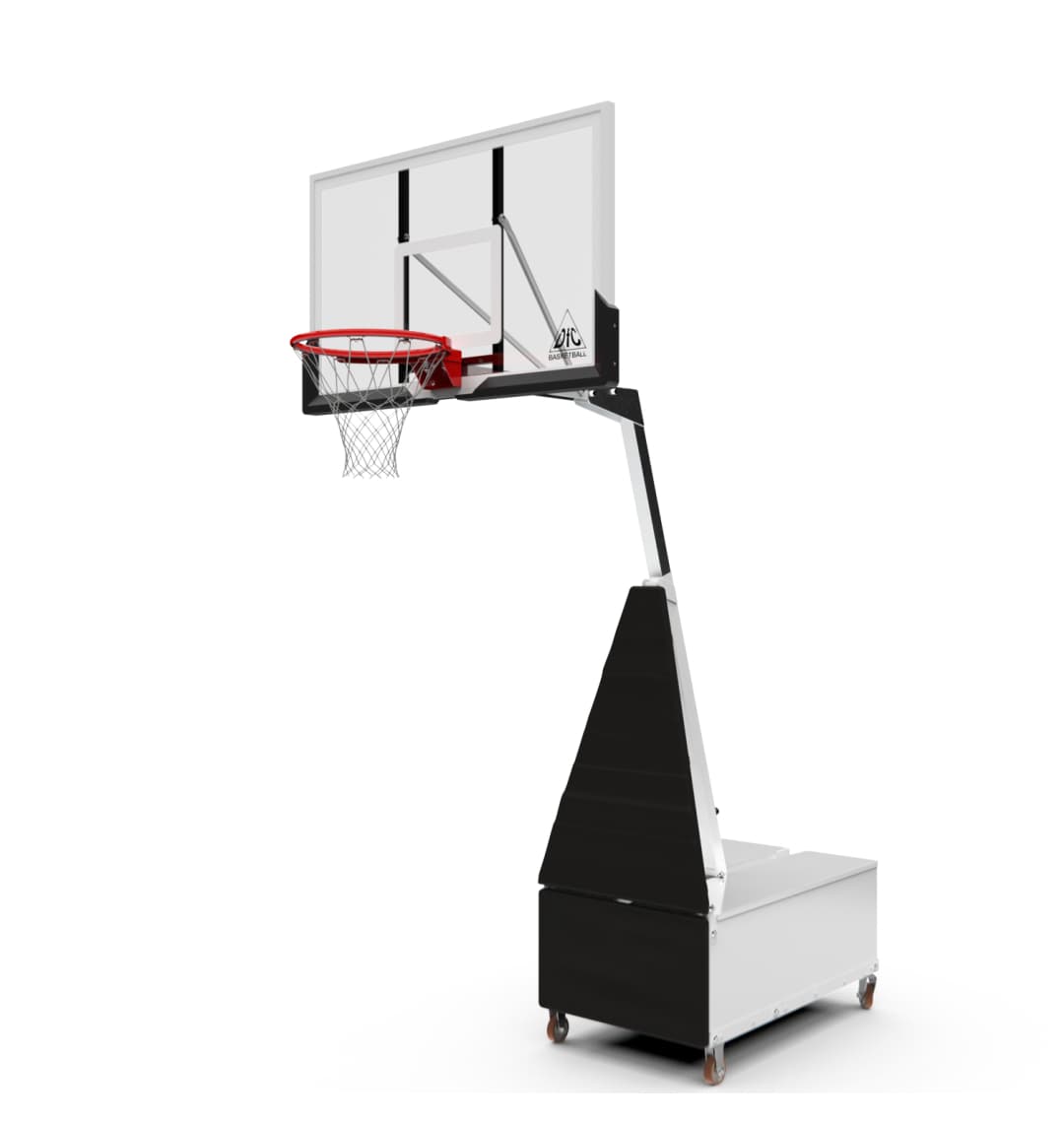 Баскетбольная мобильная стойка DFC STAND50SG 127X80CM поликарбонат (3кор)