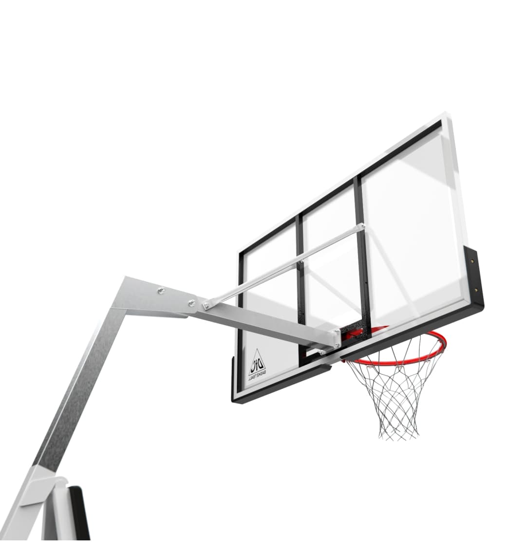 Баскетбольная мобильная стойка DFC STAND56SG 143x80CM поликарбонат (3кор)