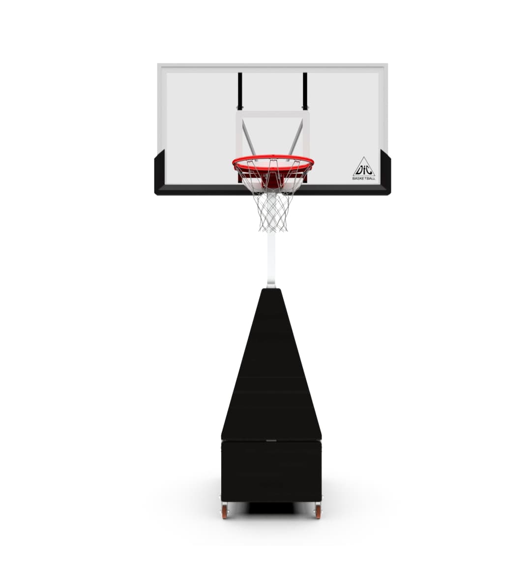 Баскетбольная мобильная стойка DFC STAND56SG 143x80CM поликарбонат (3кор)