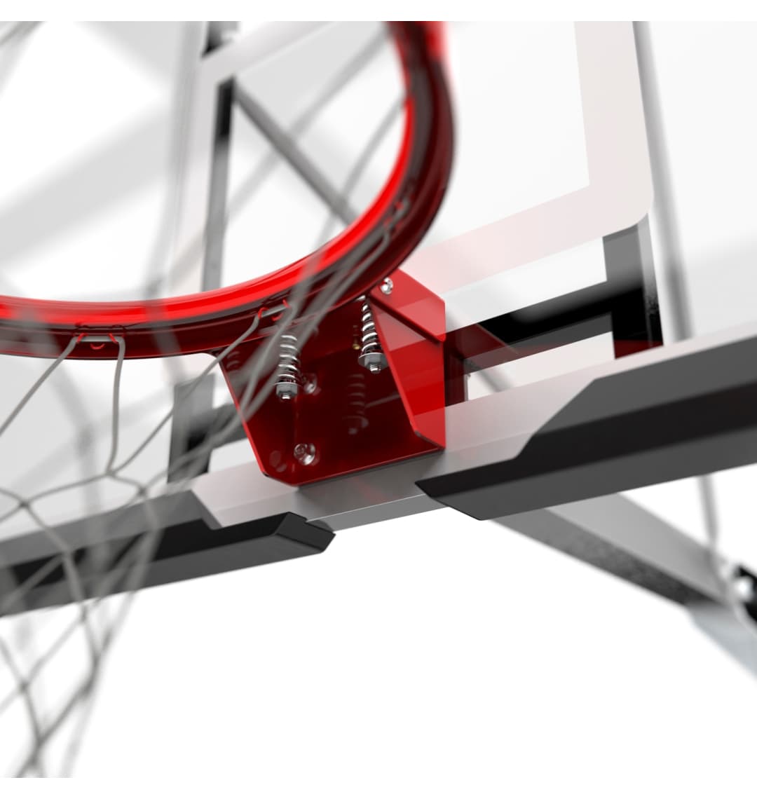 Баскетбольная мобильная стойка DFC STAND56SG 143x80CM поликарбонат (3кор)