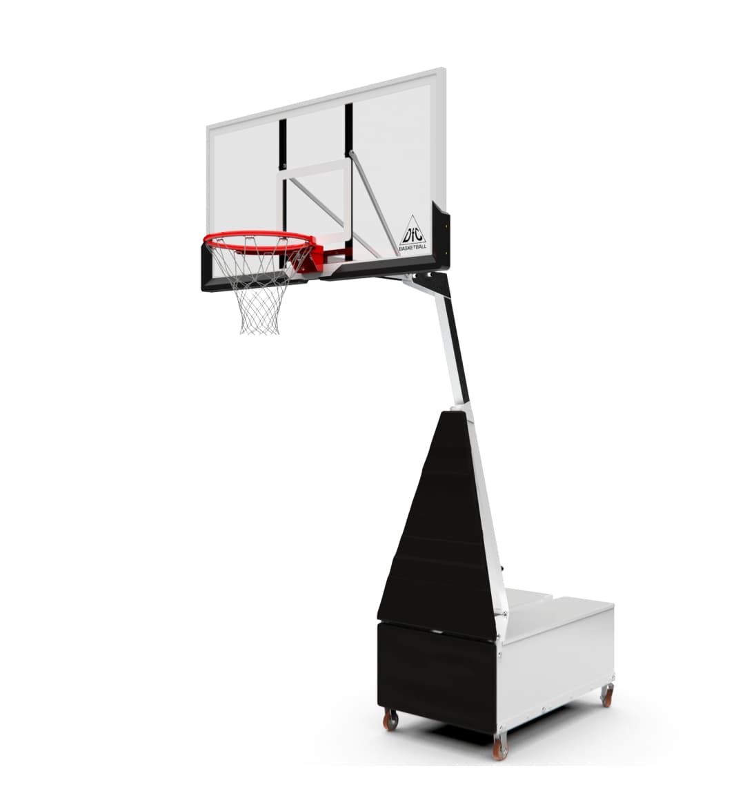 Баскетбольная мобильная стойка DFC STAND56SG 143x80CM поликарбонат (3кор)