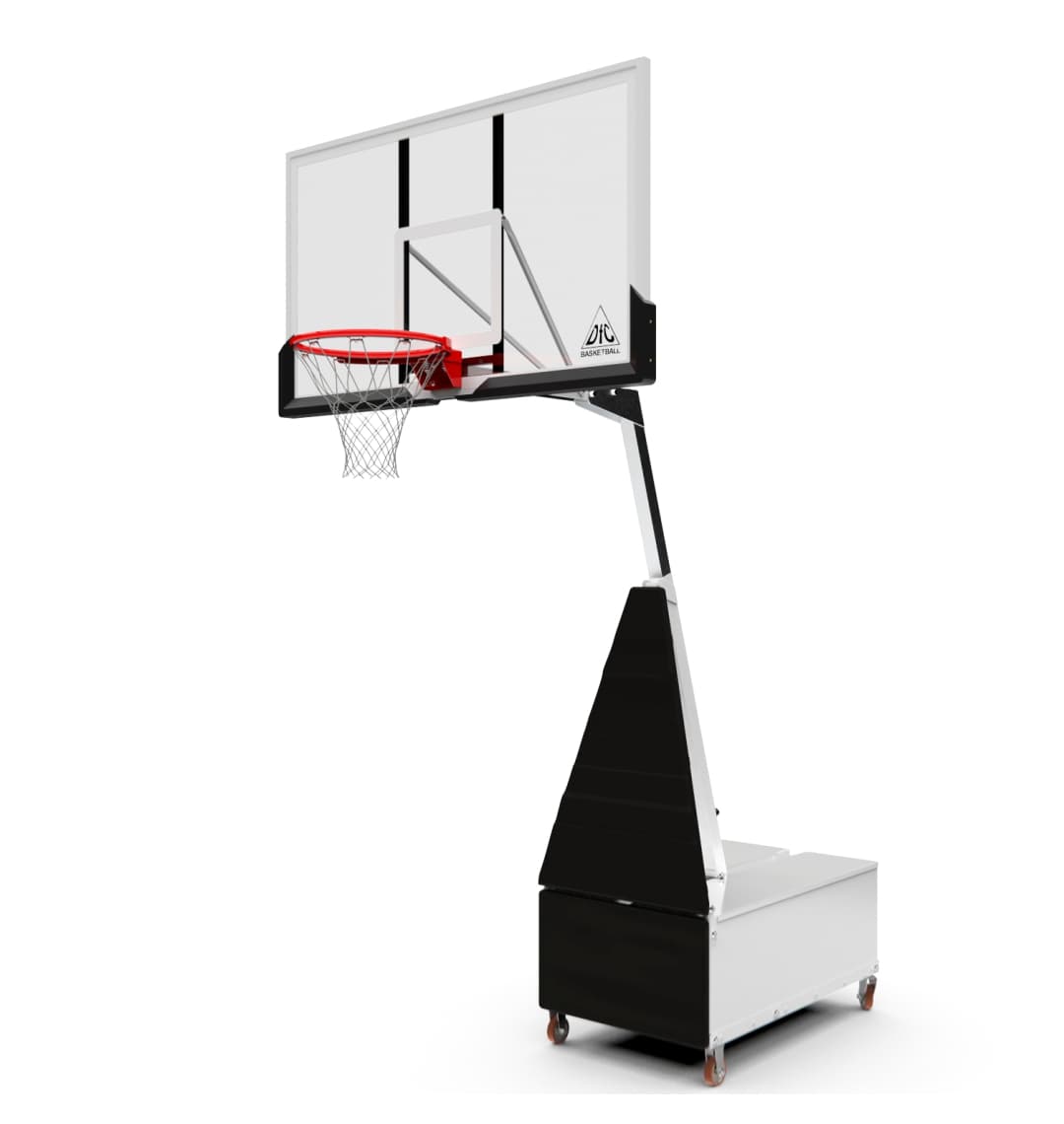Баскетбольная мобильная стойка DFC STAND60SG 152x90CM поликарбонат (3кор)