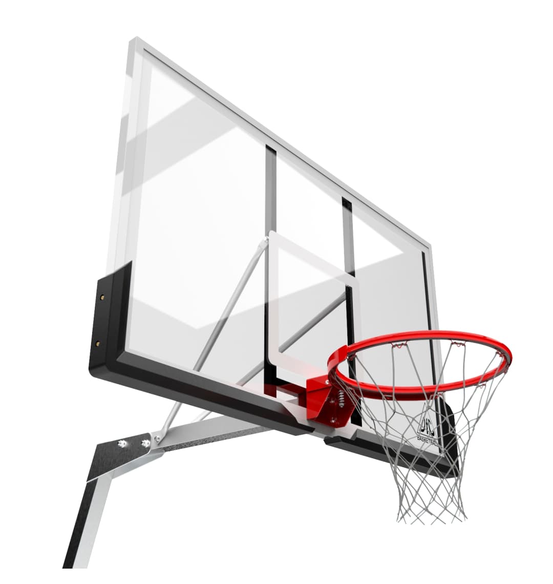 Баскетбольная мобильная стойка DFC STAND60SG 152x90CM поликарбонат (3кор)