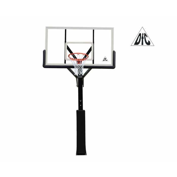 Баскетбольная стационарная стойка DFC ING72G 180x105CM стекло (четыре короба)