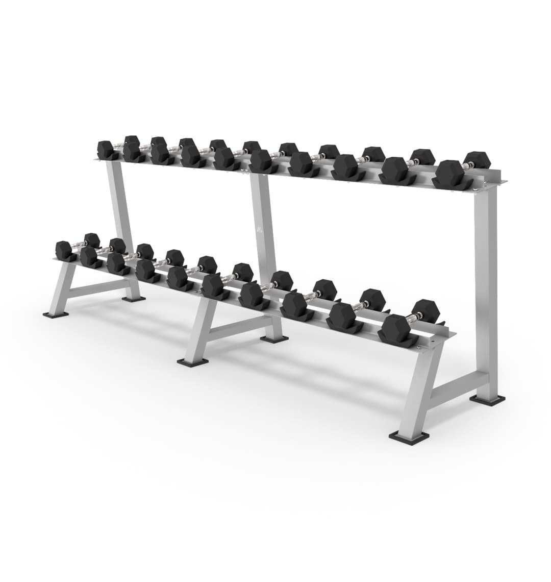 Стойка для хранения профессиональных гантелей DFC POWERGYM 12,5-50кг, 10 пар (два короба)