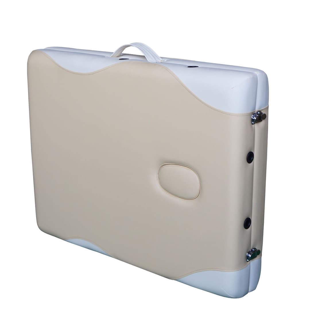 Массажный стол DFC NIRVANA, Relax, дерев. ножки, цвет бежевый + кремовый