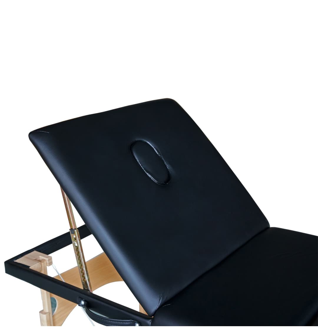 Массажный стол DFC NIRVANA, Relax Pro, дерев. ножки, цвет черный (Black)