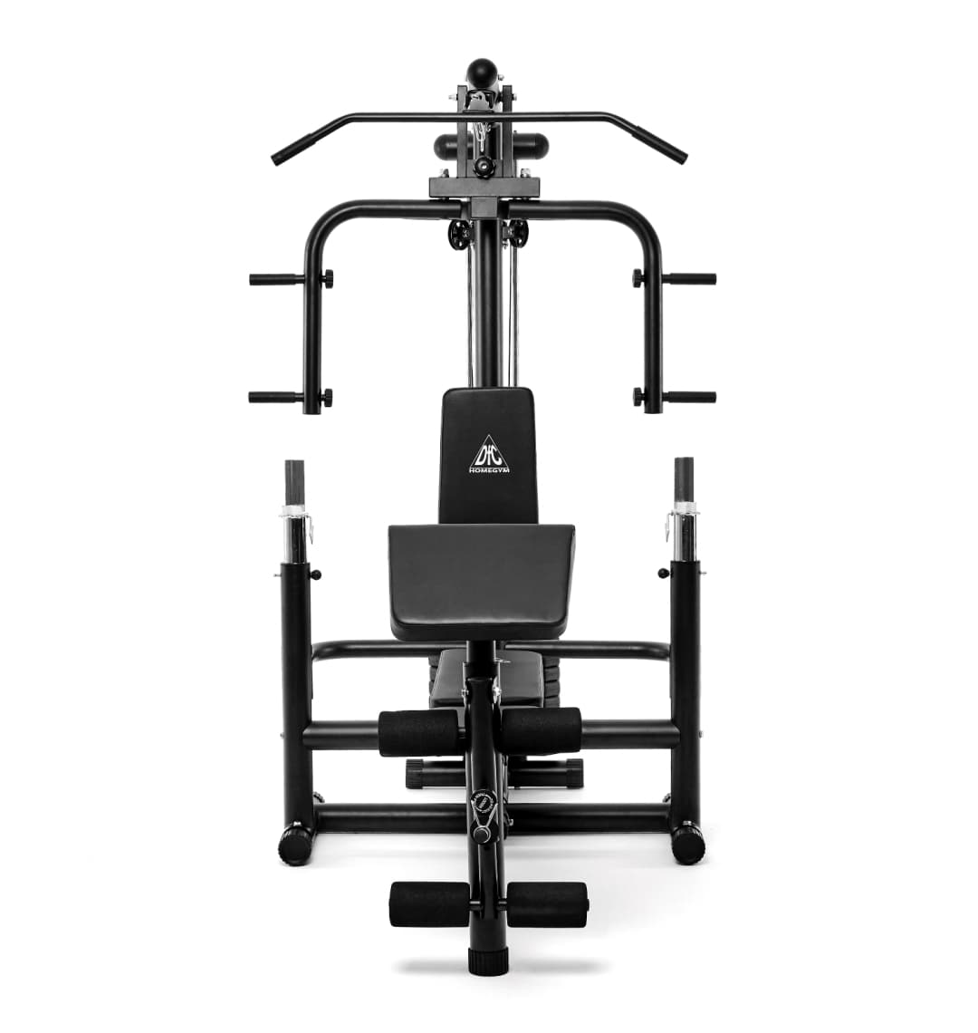 Силовой комплекс со скамьей DFC Homegym (три короба + два груза)